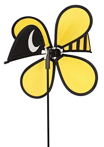 Produktbild: Paul Günther 1306 - Windspiel Funny Bee, ca. 30 x 55 cm groß, als Dekoration für Garten, Terrasse und Balkon, wetterfest und lichtbeständig