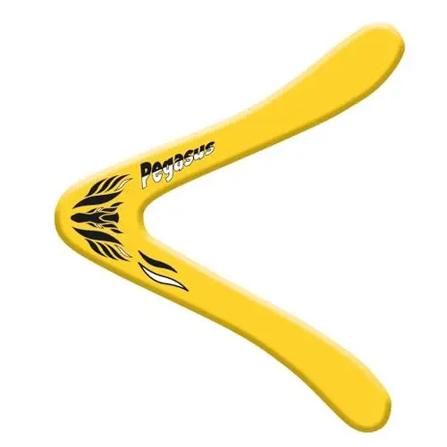 Produktbild: Günther Flugspiele 1374 - Boomerang Pegasus, ca. 25 cm, Bumerang mit klassischer Form, für Kinder ab 12 Jahren, aus unzerbrechlichem Polypropylen, Beige