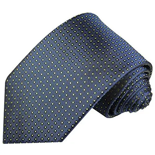 Produktbild: Paul Malone Navy blau gepunktete Krawatte 100% Seidenkrawatte (Extralang 165cm)