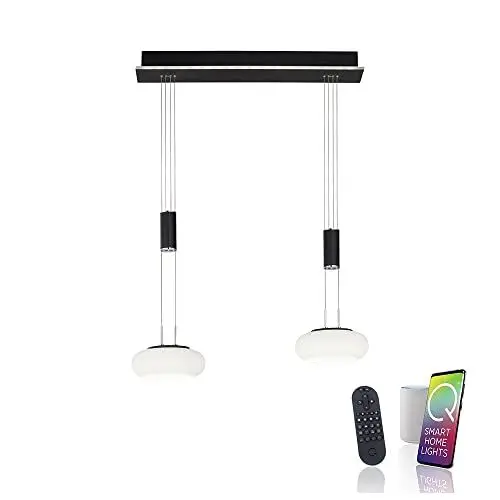 Produktbild: Paul Neuhaus LED Pendelleuchte aus Glas, Q Etienne Smart Home, CCT Lichttemperaturwechsel, höhenverstellbar, Fernbedienung…