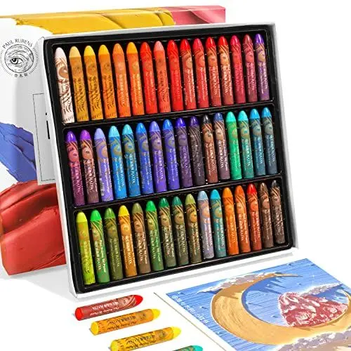 Produktbild: Paul Rubens Ölpastellkreide Set, 48 Farben Oil Pastels Weiche Pastellfarben Ungiftig für Künstler, Studenten und Kinder, Ideal zum Skizzieren, Dekorieren