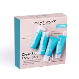 Produktbild: Paula's Choice CLEAR Skin Essentials Probenset - 3-Schritt Hautpflegeroutine - Reinigung, Peeling & Feuchtigkeitscreme - Gegen Unreine Haut, Mitesser, Vergößerte Poren - Alle Hauttypen - Reisegröße