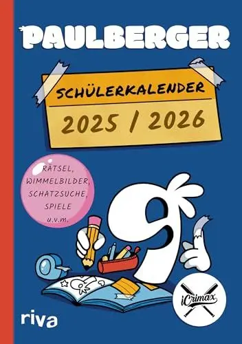 Produktbild: Paulberger Schülerkalender 2025/2026: Schulplaner | Hausaufgabenheft | Schülerplaner | A5 | eine Doppelseite pro Woche | von iCrimax