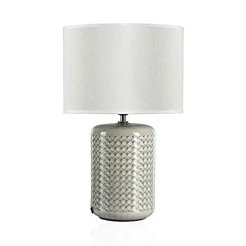 Produktbild: Pauleen 48020 Go for Glow Tischleuchte max. 20W Tischlampe für E27 Lampen Nachttischlampe Beige, Grau, Grün 230V Keramik/Stoff ohne Leuchtmittel