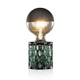 Produktbild: Pauleen 48023 Crystal Magic Tischleuchte max. 20W Tischlampe für E27 Lampen Nachttischlampe Grün 230V Glas ohne Leuchtmittel