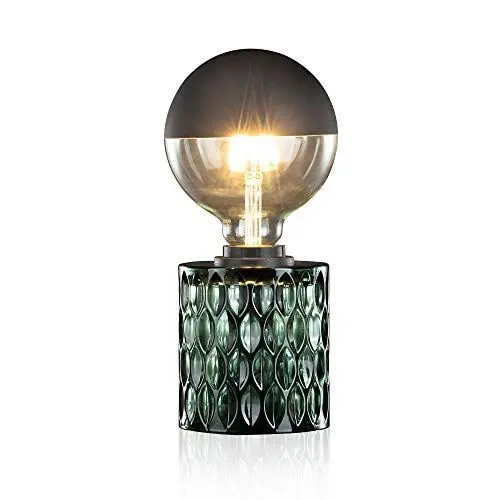 Produktbild: Pauleen 48023 Crystal Magic Tischleuchte max. 20W Tischlampe für E27 Lampen Nachttischlampe Grün 230V Glas ohne Leuchtmittel
