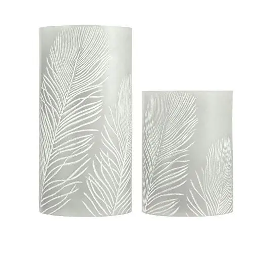 Produktbild: Pauleen 48117 Cosy Feather Candle Wachskerze mit Batterie mit Timerfunktion 6H Timer LED Kerze 2er Set
