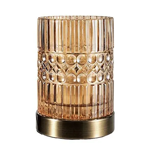 Produktbild: Pauleen 48126 Crystal Elegance Tischleuchte Glaslampe max25W E27 Glas/Bernstein/Messing Tischlampe 230V