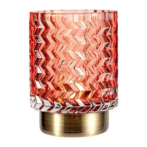Produktbild: Pauleen 48130 Sweet Glamour mobile Tischleuchte Glas Tischlampe Timerfunktion 6H Batterie Glaslampe ohne Kabel Rosa Glas/Metall