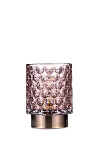 Produktbild: Pauleen 48239 Bright Glamour mobile Tischleuchte Glas Tischlampe Timerfunktion 6H Batterie Glaslampe ohne Kabel Rose/Messing