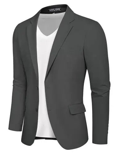 Produktbild: PaulJones Sakko Mit Gekerbtem Revers für Herren - Slim Fit Jackett in L, Dunkelgrau