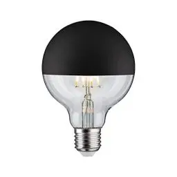 Produktbild: Paulmann 28676 LED Lampe Filament G95 6W Leuchtmittel Kopfspiegel Schwarz matt 2700K Warmweiß dimmbar E27, 1 Stück (1er Pack)