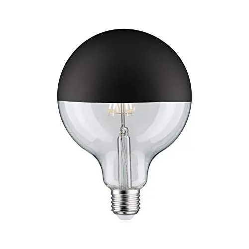 Produktbild: Paulmann 28679 LED Lampe Filament G125 6W Leuchtmittel Kopfspiegel Schwarz matt 2700K Warmweiß dimmbar E27