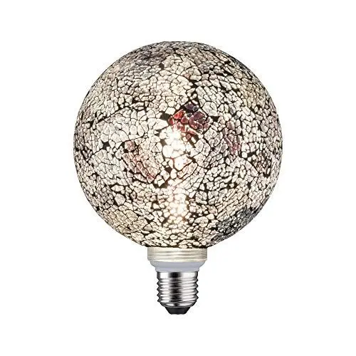 Produktbild: Paulmann 28746 LED Lampe Miracle Mosaic G125 Globe 5W dimmbar Leuchtmittel Schwarz effizientes Licht Warmweiß 2700K E27