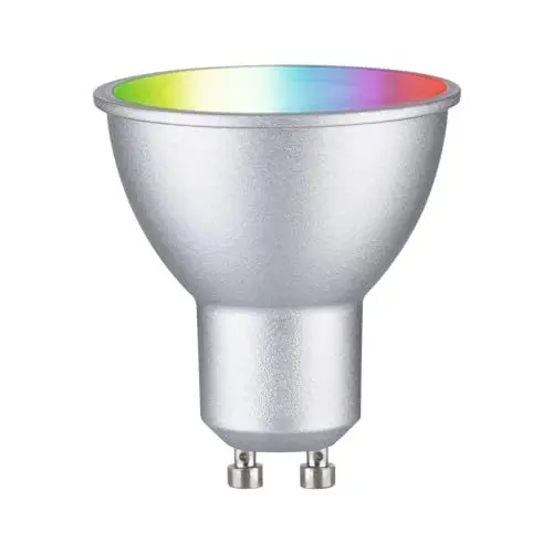 Produktbild: Paulmann 29149 Standard 230V Smart Home Zigbee LED Reflektor GU10 350lm 4,8W RGBW+ dimmbar Chrom matt Leuchtmittel