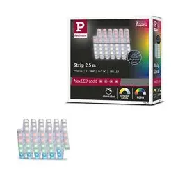 Produktbild: Paulmann 70530 MaxLED 1000 LED Strip RGBW Einzelstripe IP44 28W 1000lm/m dimmbar 2,5m Silber Kunststoff 72LEDs/m