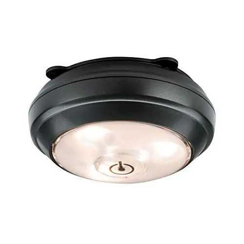 Produktbild: Paulmann 70639 LED Möbelleuchte Button incl. 1x0,6 Watt dimmbar Schrankleuchte Anthrazit Schranklicht Kunststoff Küchenlampe 3000 K