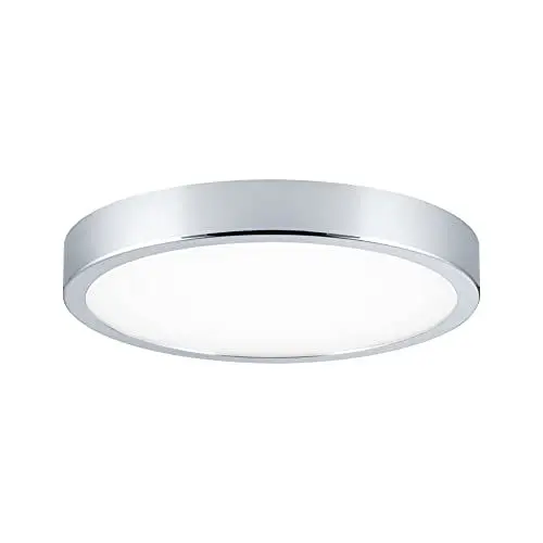 Produktbild: Paulmann 70882 Deckenleuchte LED Panel Aviar Deckenlampe flach Deckenlicht IP44 spritzwassergeschützt 20W Badezimmerlampe Chrom inklusive Leuchtmittel