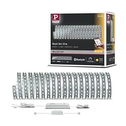 Produktbild: Paulmann 70907 SmartHome MaxLED 500 LED Strip Basisset Bluetooth LED Stripe 10 m Lichtstreifen 53,5W