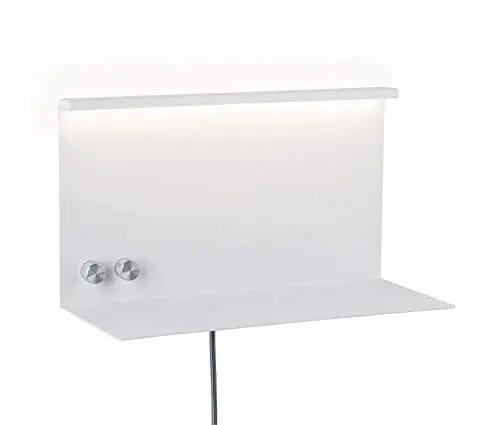 Produktbild: Paulmann LED Wandleuchte mit Ablage Jarina 4,5 W | 1,6 W , Metall, 3000 K, 440 | 160 lm, Wandlampe