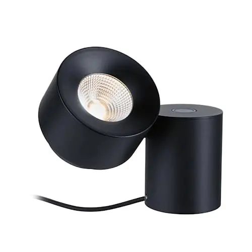 Produktbild: Paulmann 79776 LED Tischleuchte Puric Pane 3-Step-Dim incl. 1x3 Watt dimmbar Tischlampe Schwarz Metall, Kunststoff 2700 K