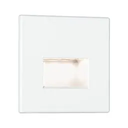 Produktbild: Paulmann 93093 LED Einbauleuchte Wandeinbauleuchte Edge Quadro Set 80x5mm 50lm 230V eckig incl. 1x1,2 Watt Weiß matt Kunststoff 2700 K