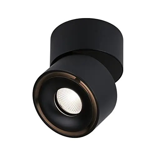 Produktbild: Paulmann 93371 LED Einbauleuchte Deckenleuchte Spircle 78mm incl. 1x8,0 W Warmweiß Schwarz matt Aufbauleuchte Aluminium Deckenleuchte 3000 K