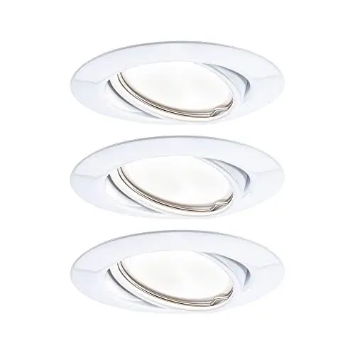 Produktbild: Paulmann Einbauleuchte LED Coin Base rund 5W Weiß IP23 sprühwassergeschützt 3er-Set schwenkbar 3-Stufen-Dimmbar