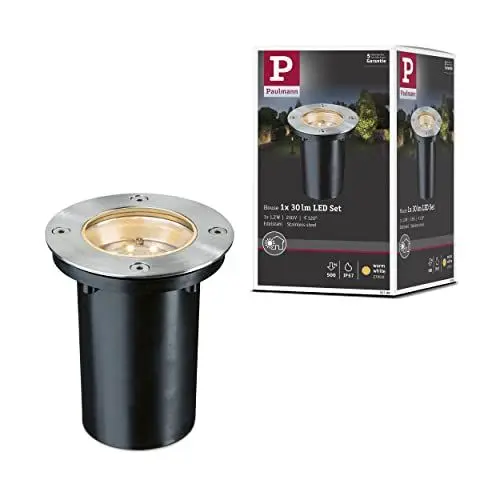 Produktbild: Paulmann 93788 Bodeneinbauleuchten-Set Special Line Einbaustrahler 230V LED Spot Warmweiß Edelstahl 1er Set 1x1,2W 230V inkl. Leuchtmittel Außen