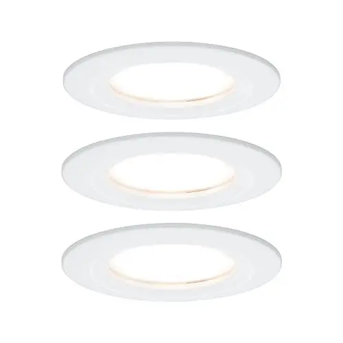 Produktbild: Paulmann 93870 Nova Plus LED Einbauleuchte inkl. Coin Basisset starr IP44 rund 78mm 3x6W 230V dimmbar 2700K Weiß matt Spot Einbaustrahler
