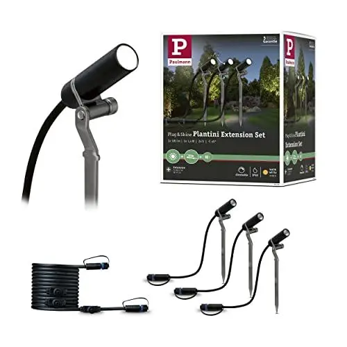 Produktbild: Paulmann 941.56 Outdoor Plug & Shine Spot Plantini Ergänzungs-Set 3000K 24V Anthrazit Alu 94156 Auss
