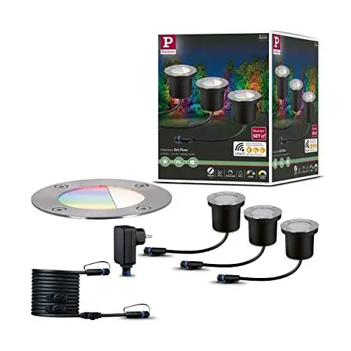 Produktbild: Paulmann 94275 Plug & Shine Aussenleuchte ZigBee Basisset Bodeneinbauleuchte