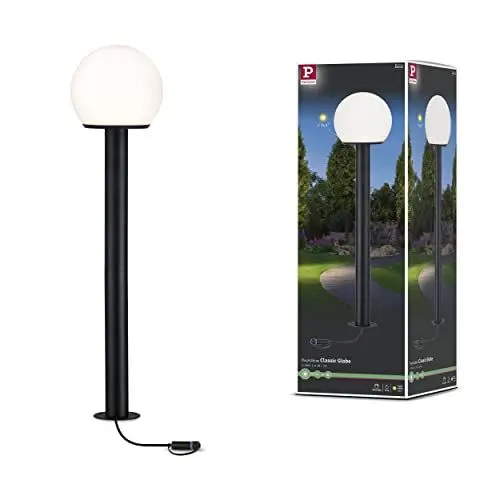 Produktbild: Paulmann Plug & Shine Pollerleuchte Globe, Ø 20 cm, IP44, 2W, 24V, 160 lm, E14, Warmweiß (3000 K)