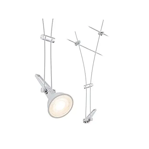 Produktbild: Paulmann 94488 CorDuo Seilsytem Einzelspot Comet DC 12V max. 50 Watt erweiterbar Weiß matt Drahtseil Metall GU5,3 Drahtseilsystem ohne Leuchtmittel