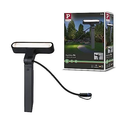 Produktbild: Paulmann 94544 Plug & Shine LED Außenleuchte Plug & Shine Spot Ito IP65 incl. 1x6 Watt dimmbar Außenleuchten Anthrazit Metall, Kunststoff 3000 K