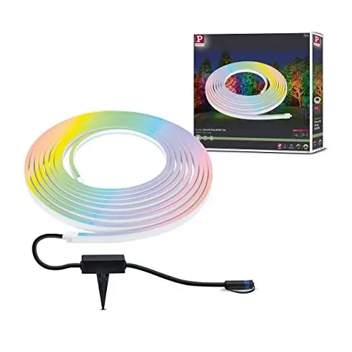 Produktbild: Paulmann 94562 Plug & Shine LED Außenleuchte Stripe Smart Home Zigbee Smooth IP67 10m incl. 1x39 W dimmbar RGBW Farbsteuerung Weiß Kunststoff 3000 K