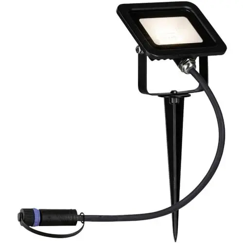 Produktbild: Paulmann 94574 Plug & Shine LED Außenleuchte Gartenstrahler Fluter IP65 Warmweiß incl. 1x6,8 Watt Schwarz Aluminium Spot 3000 K