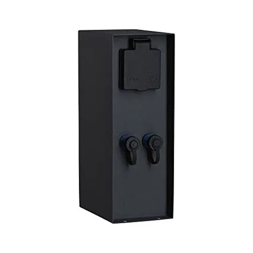 Produktbild: Paulmann 94700 Plug & Shine Außenleuchte Zubehör Steckdosensäule Rio IP44 Anthrazit Gartenbeleuchtungssystem Anschlüsse 2x 230V 2x Plug & Shine 24V