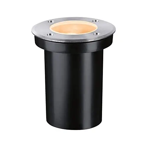 Produktbild: Paulmann 94732 LED Außenleuchte Bodeneinbauleuchte Goldlicht insektenfreundlich IP65 rund 110mm 2200K 4,3W 320lm 230V Edelstahl, Kunststoff GU10