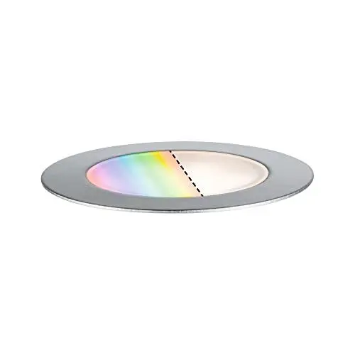 Produktbild: Paulmann 94751 Plug & Shine LED Bodeneinbauleuchte Floor Smart Home Zigbee rund IP67 2W 65lm dimmbar 70mm Edelstahl RGBW seewasserresistent