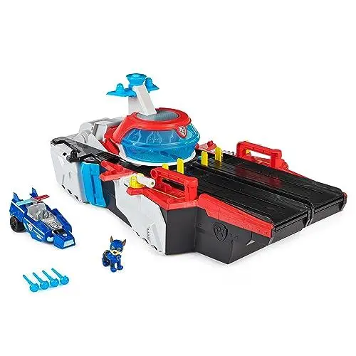 Produktbild: PAW Patrol: Der Mighty Kinofilm, Marine Hauptquartier Spielset, mit Chase Spielfigur und Superhelden-Fahrzeug, Spielzeug geeignet für Kinder ab 3 Jahren