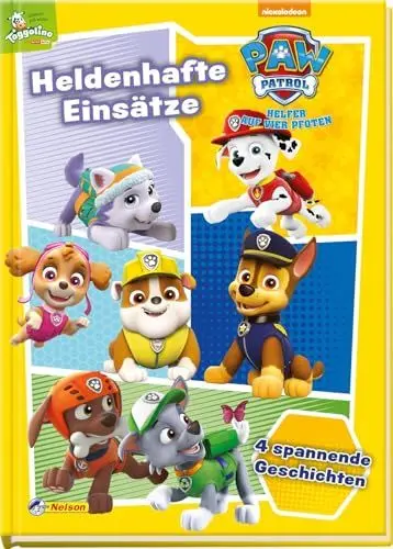 Produktbild: PAW Patrol Geschichtenbuch: Heldenhafte Einsätze: 4 spannende Vorlesegeschichten | Für Kinder ab 3 Jahre mit Marshall, Rubble, Zuma, Chase, Rocky und Skye