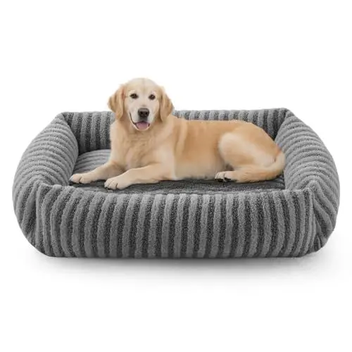 Produktbild: Pawk Hundebett Grosse Hunde XL – orthopädisches Hundebett, Hundekorb Waschbar mit abnehmbarem Bezug, unterstützt alle Gelenke, für Deutsche Schäferhunde (91 x 69 x 20 cm)