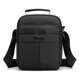 Produktbild: Pawleso Umhängetasche Herren, Schultertasche Herren, 23cm Wasserdichte Männer Handtasche Multi Tasche Arbeit Taschen für Outdoor, Reisen, Arbeiten, Täglicher Gebrauch (Schwarz)