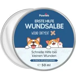 Produktbild: Pawlie's Wundsalbe für Hunde & Katzen (50ml) – Salbe für Hunde mit natürlichen Inhaltsstoffen – Wundsalbe für Katzen – Analdrüsen Salbe Hund – Silberspray Alternative