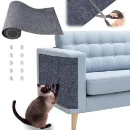 Produktbild: Pawtenda kratzmatte selbstklebend 40x200cm,kratzmatte Katze,kratzschutz Sofa Katze,Kann für Katzenbäume, Böden, Wände, Möbel geschnitten Werden(grau)