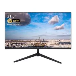 Produktbild: ZFTVNIE PC Monitor, 22 Zoll Full HD 1920 x 1080P IPS Bildschirm, Rahmenlos, 75Hz, 5ms Reaktionszeit, VGA & HDMI Anschlüsse, Computer Monitor für Laptop/Xbox/PS3/PS4