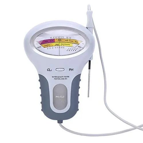 Produktbild: PC-102 CL2 Chlor und PH Tester Messgerät mit Sonde, Wasserqualitätstester für Schwimmbäder oder Spas in Familiengröße