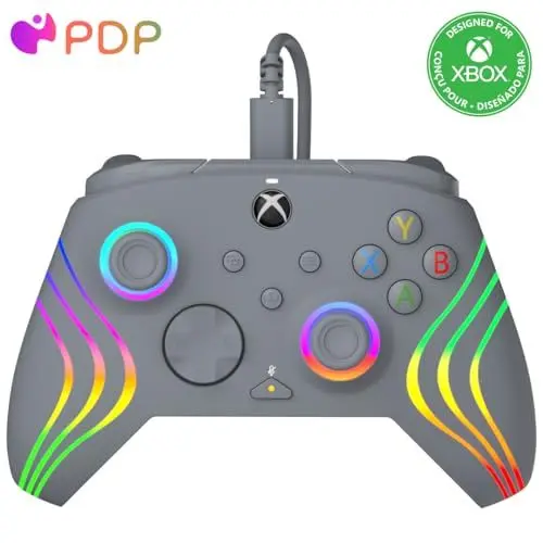 Produktbild: PDP AFTERGLOW XBX WAVE WIRED Controller GREY for Xbox Series X|S, Xbox One, Officially Licensed