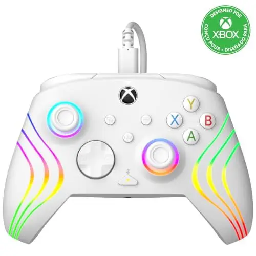 Produktbild: PDP AFTERGLOW XBX WAVE WIRED Controller weiß for Xbox Series X|S, Xbox One, Officially Licensed